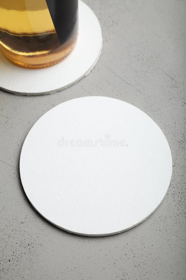 Download Circle Beer Coaster. Round Mat Mockup For Design Stock ...