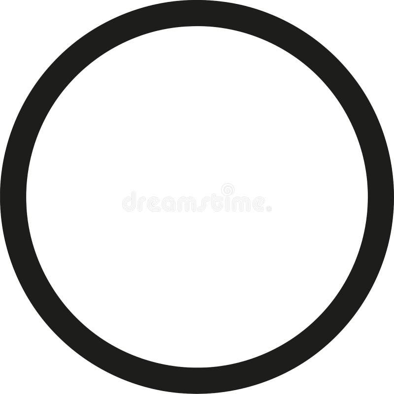 Circle black outline stock vector. Illustration of abstract - 107159631