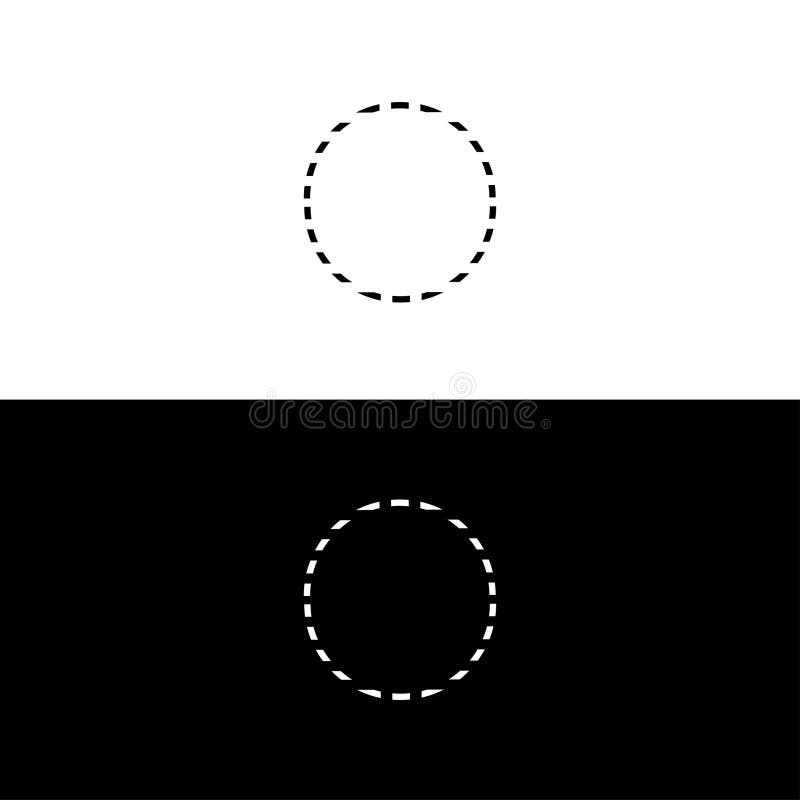 Circle Black and White Vector Logo Design Stock Vector Illustration of transparent, round