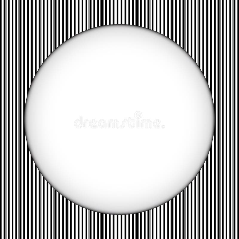 Circle Border Black and White Stripes Stock Vector Illustration of