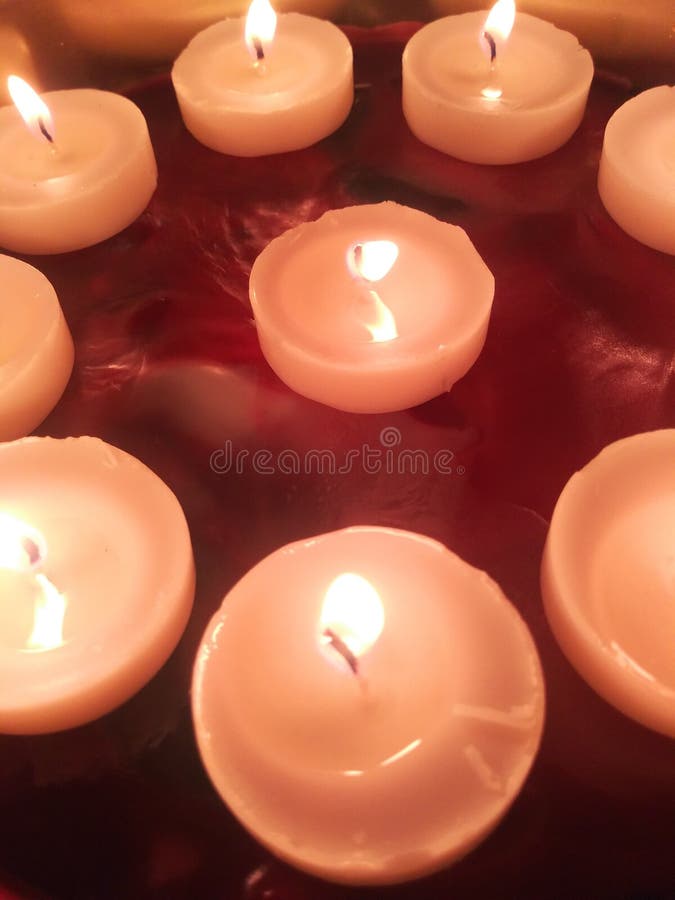 Circle of Candles stock photo