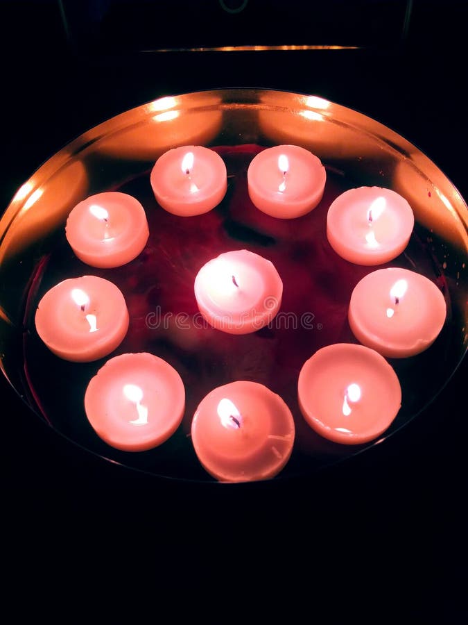 Circle of candles stock photo. Image of design, flame 112314642
