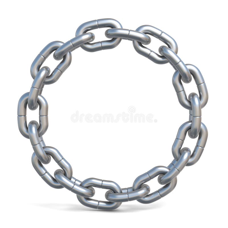 Circle chain 3D stock illustration. Illustration of links - 86846490