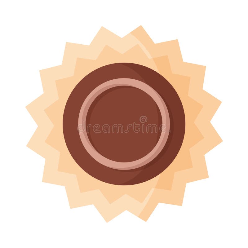 Circle Chocolate Candy with Icing Stock Vector Illustration of food