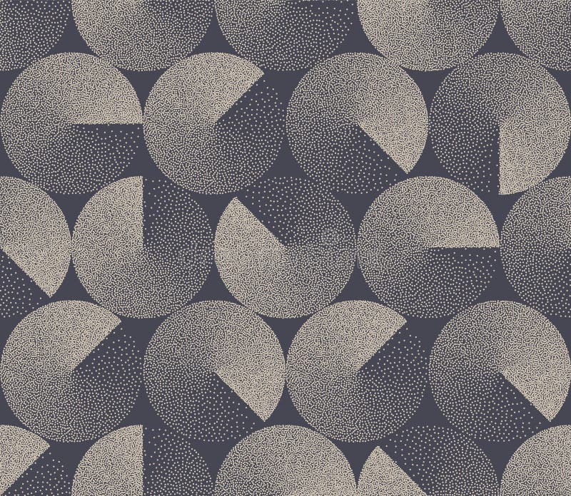 Circle Clockwise Gradient Dots Seamless Pattern Bauhaus Design Vector Background vector illustration
