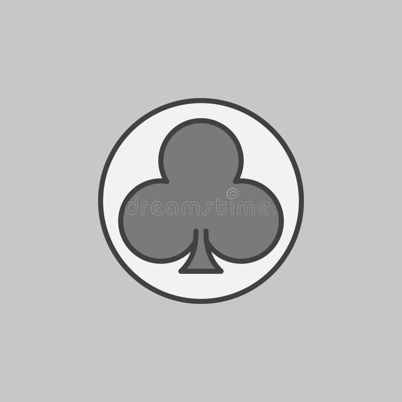 Circle with Clubs Playing Card Suit vector concept colored icon vector illustration