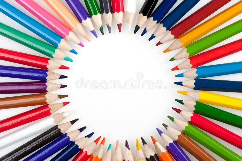 Circle from color pencils