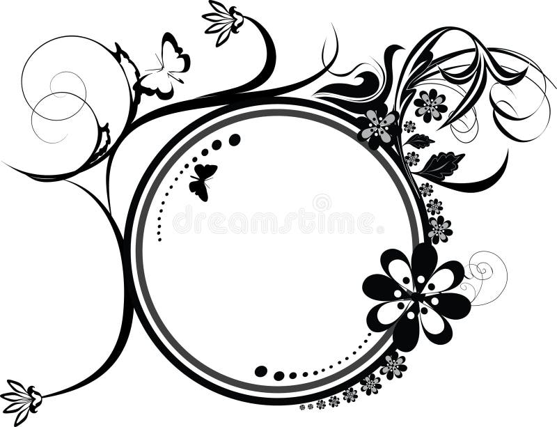 Circle decorative flourishes ornament