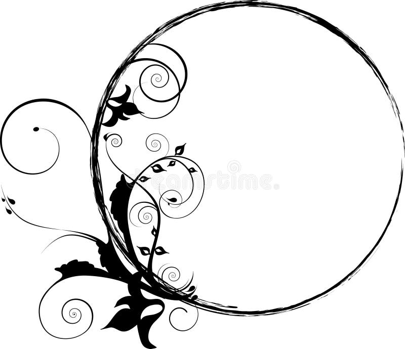 Circle decorative flourishes ornament