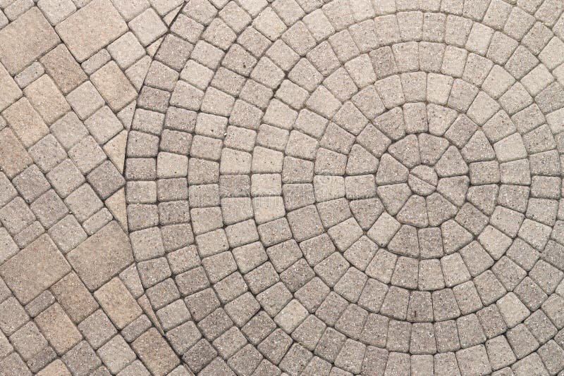 Circle Design Pattern In Patio Paving Stock Photo Image Of