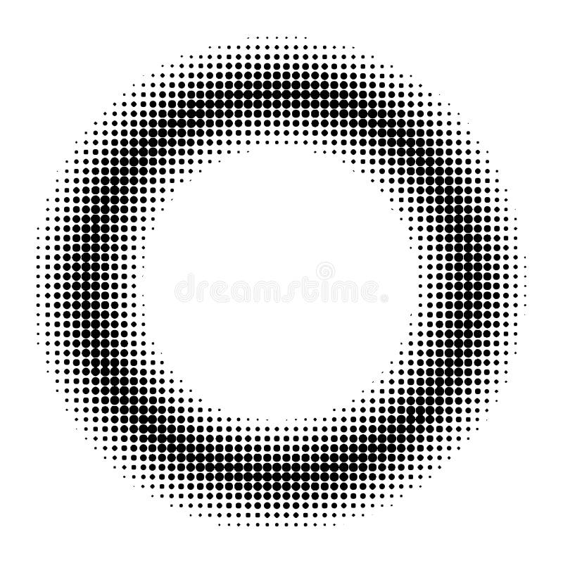 Circle ring icon outline stroke, circle template dotted line