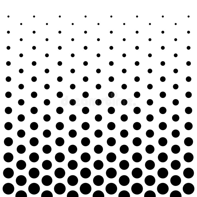 Circle Dots pattern design background in Black and white royalty free illustration