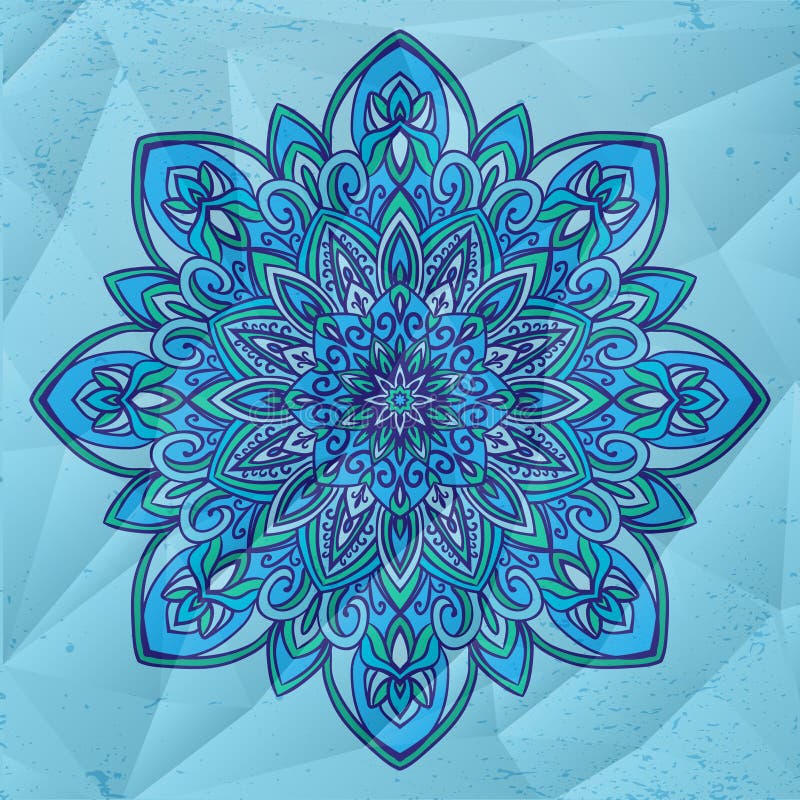 Circle flower mandala vector illustration