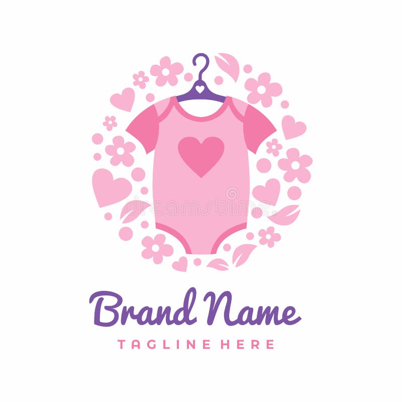 Baby Wear Cloth Logo Template Stock Illustrations 126 Baby Wear Cloth