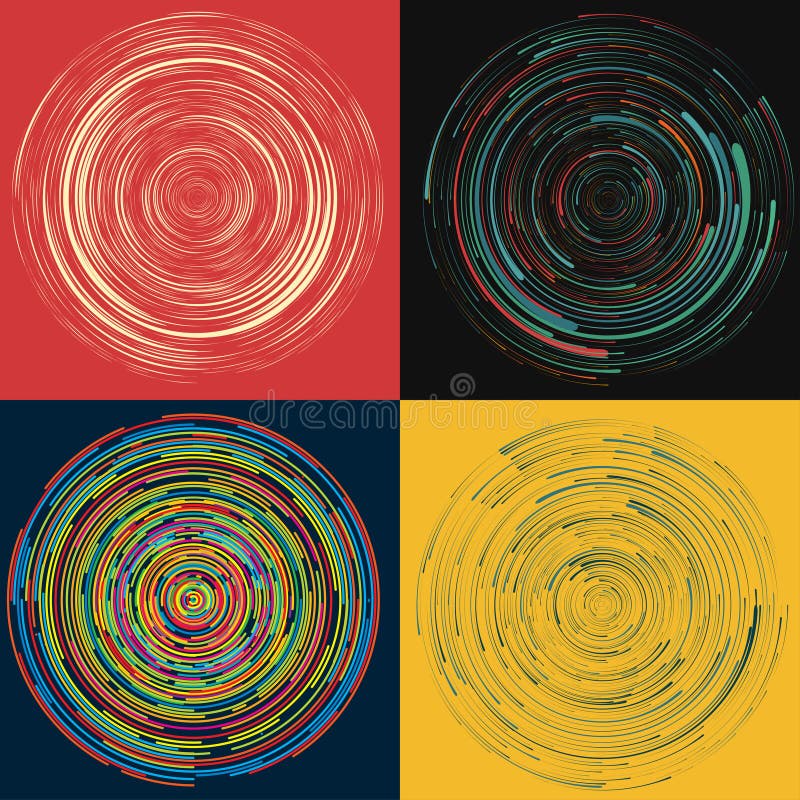 Circle future design, digital concept banner, vector stock illustration