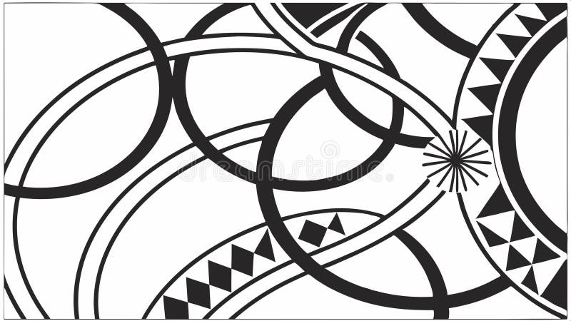 Circle geometric pattern abstract design vector design Generative AI stock illustration