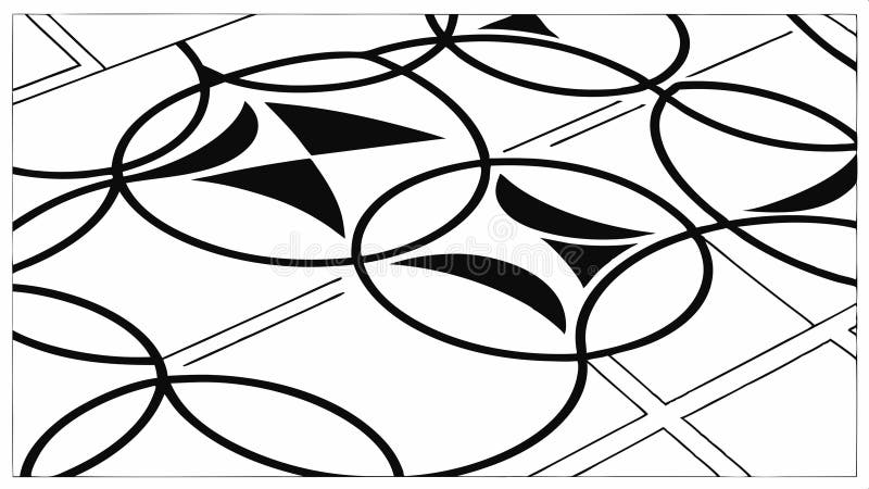 Circle geometric pattern abstract design vector design Generative AI vector illustration
