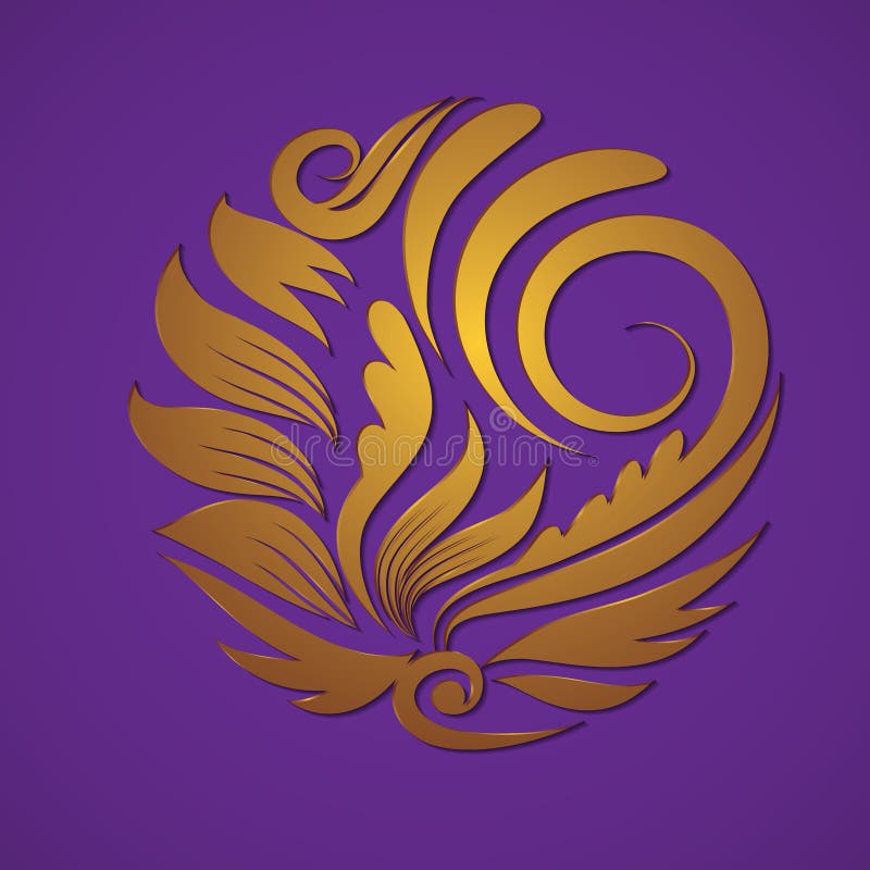 Circle Gold Ornament Vector Stock Vector - Illustration of ornament