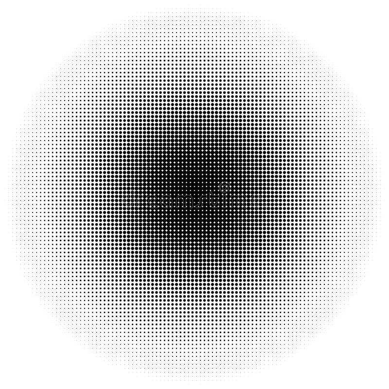 Circle halftone pattern / texture. Monochrome halftone dots. vector illustration