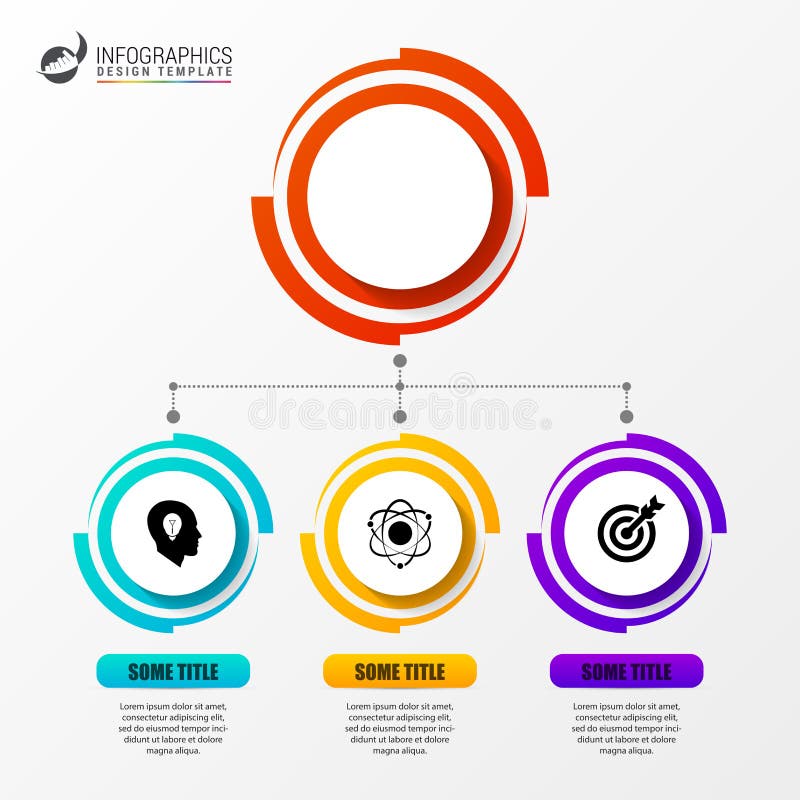 Circle infographics. Template for diagram. Vector illustration
