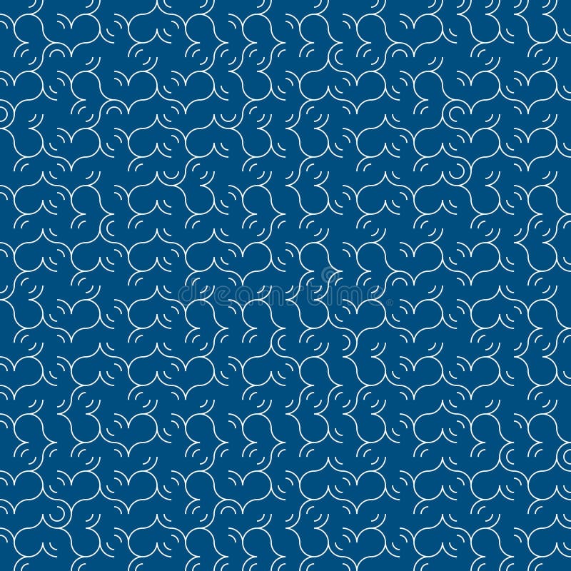 Circle line minimal geometric template. Abstract seamless pattern vector background.