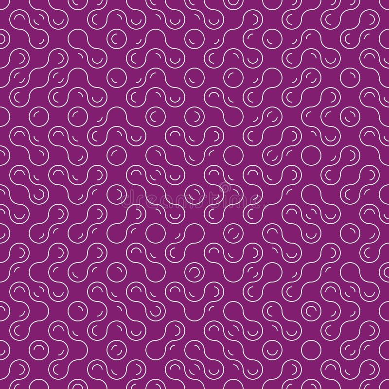 Circle line minimal geometric template. Abstract seamless pattern vector background royalty free illustration