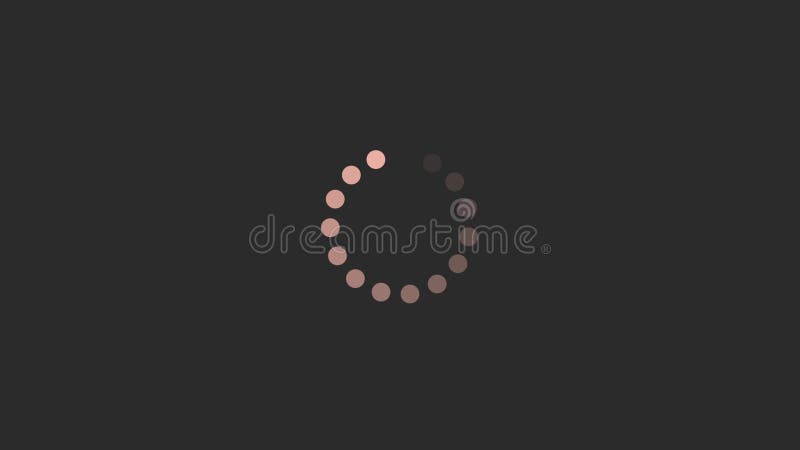 Circle loading animation with rotating dots for indicating progress. Ideal for tech websites, apps, presentations, and digital vector illustration