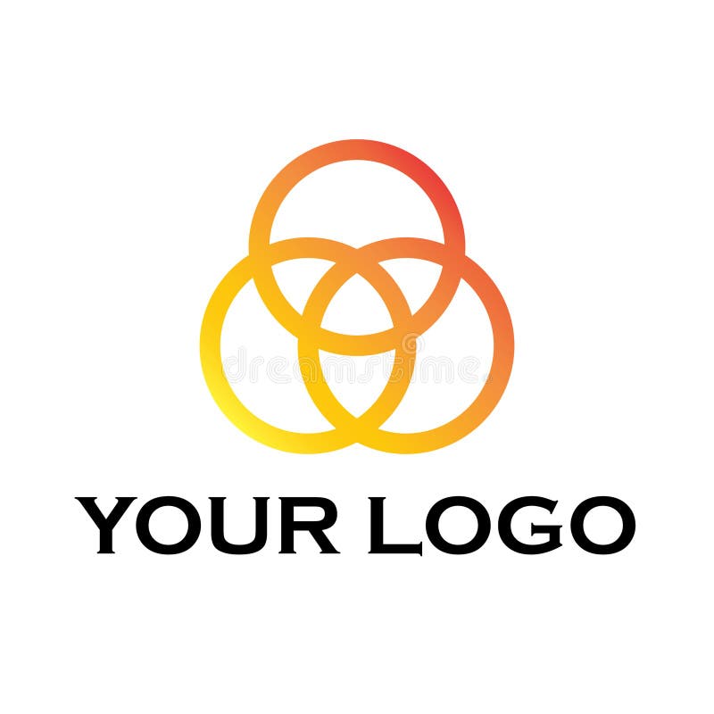 3 Circle Logo. Circle Logo. Abstract Logo Design Stock Vector