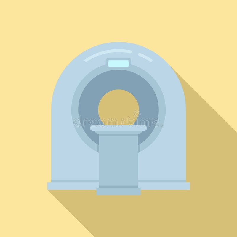 Resonance Imaging Device Icon, Flat Style Stock Vector