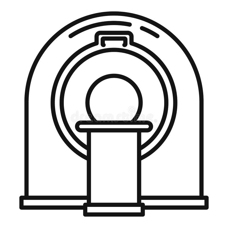 Resonance Imaging Device Icon, Flat Style Stock Vector