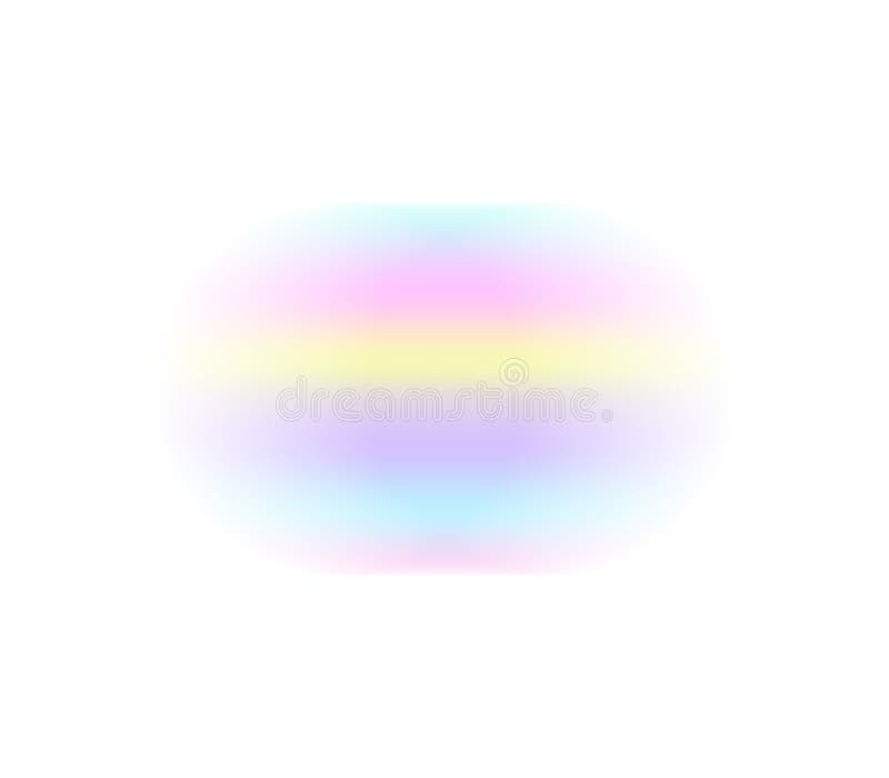 Circle with pastel gradient and soft colorful sphere showing motion blur and smooth round shape. royalty free illustration