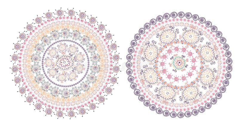 Circle pattern east design royalty free illustration