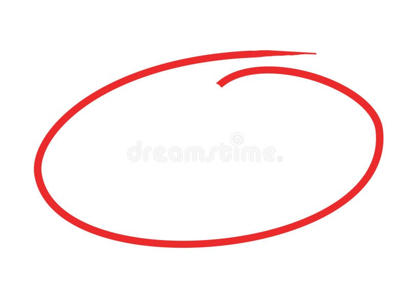 Circle Pen Draw Concept 3d Illustration Isolated Stock Illustration ... Pen Circle Transparent Background