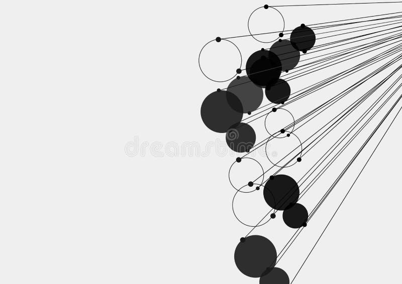 Circle with Perspective Lines Modern Graphic Design Elements with Clean Minimal Style Background vector illustration