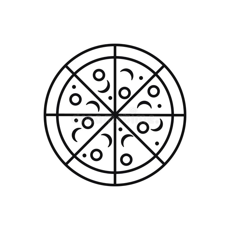 Circle Pizza Logo Design, Pizzeria Kit Design Concept Stock Vector