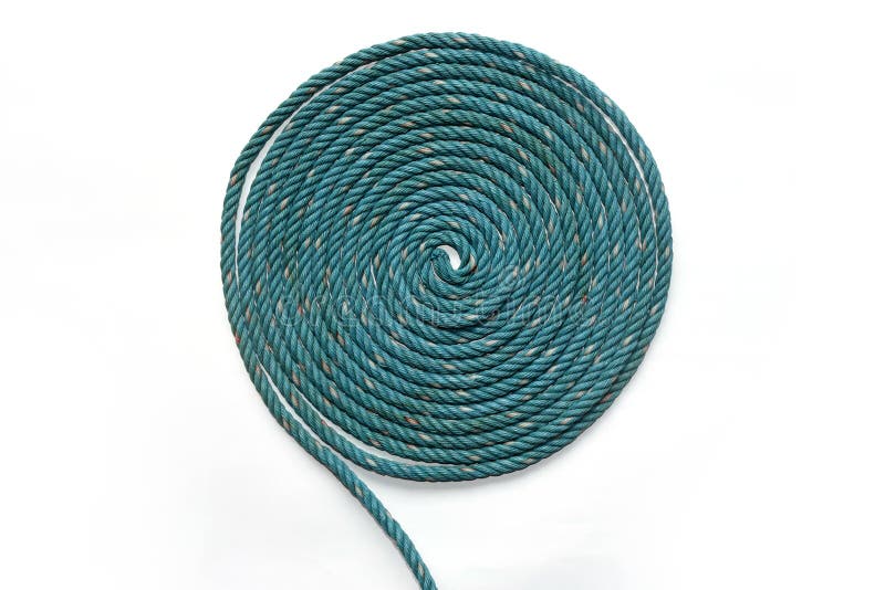 Circle Roll Texture of Old Green Nylon Rope. Stock Photo - Image of green,  background: 59330274