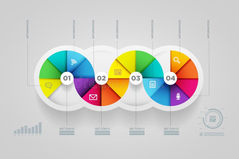Circle shape infographic design template. vector illustration