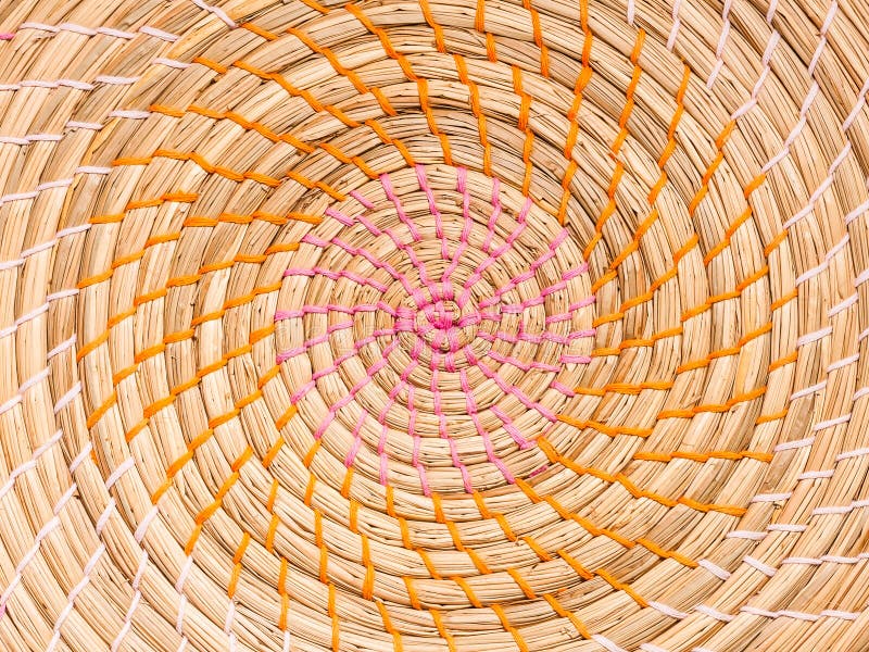 Circle Shape of Natural Plate Mat Stock Photo Image of closeup