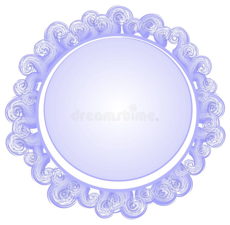 Circle Shaped Logo Blue Swirls vector illustration