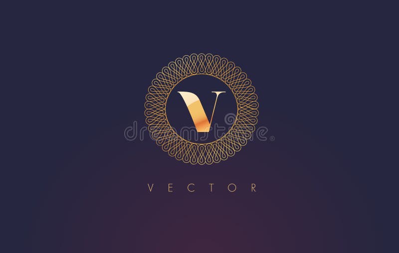 Circle V Logo V Letter Circular Design Vector Stock Vector Illustration Of Letter Concept