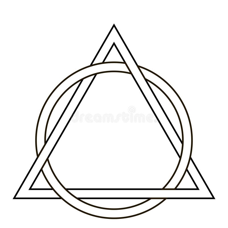 addison: Three overlapping triangles, Minimal line art, bohemian line art