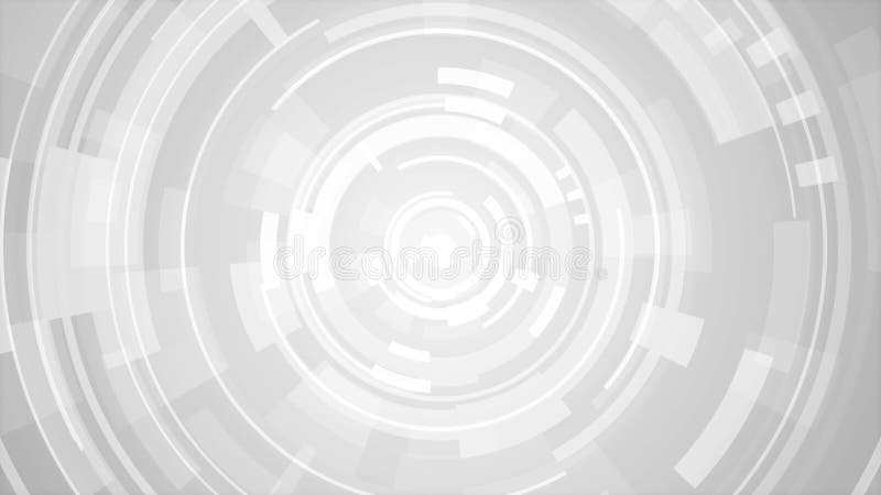 Circle white gray bright technology Hi-tech background. royalty free illustration
