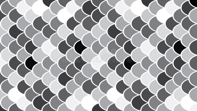 Black, white and grey fish scales by abstract design. Black, white and grey fish scales by abstract design