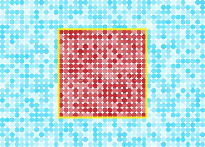 Abstract Blue And Red Dots Pattern In White Background Stock Vector