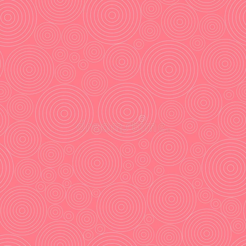 Pink Circles Spirals Vector Seamless Pattern Circles From Edges To
