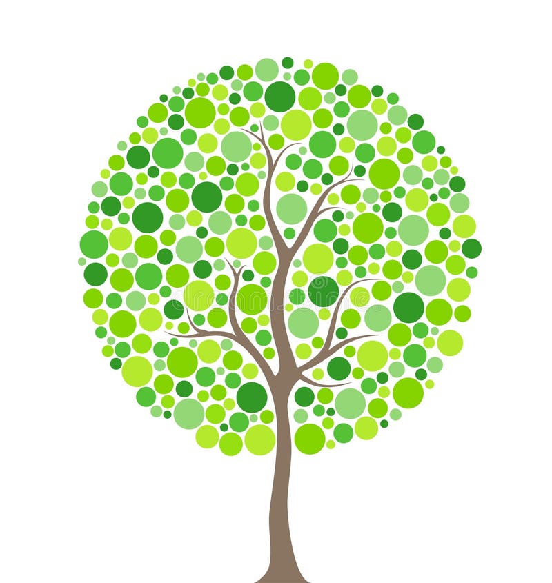Circles tree royalty free illustration