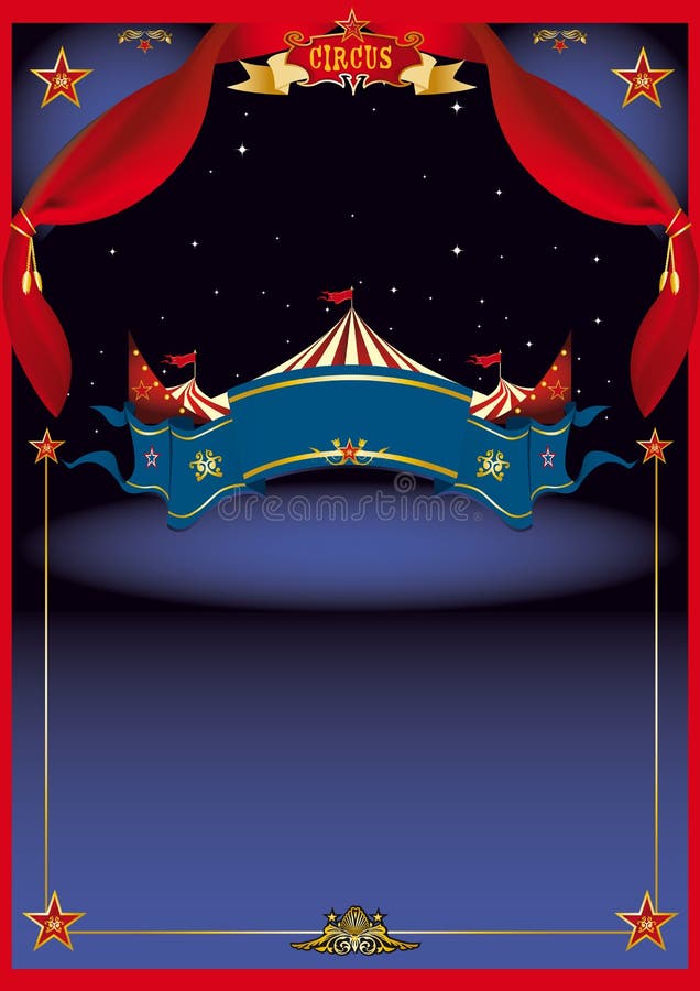 Circo mágico por noche stock de ilustración Circo mágico por noche stock de ilustración