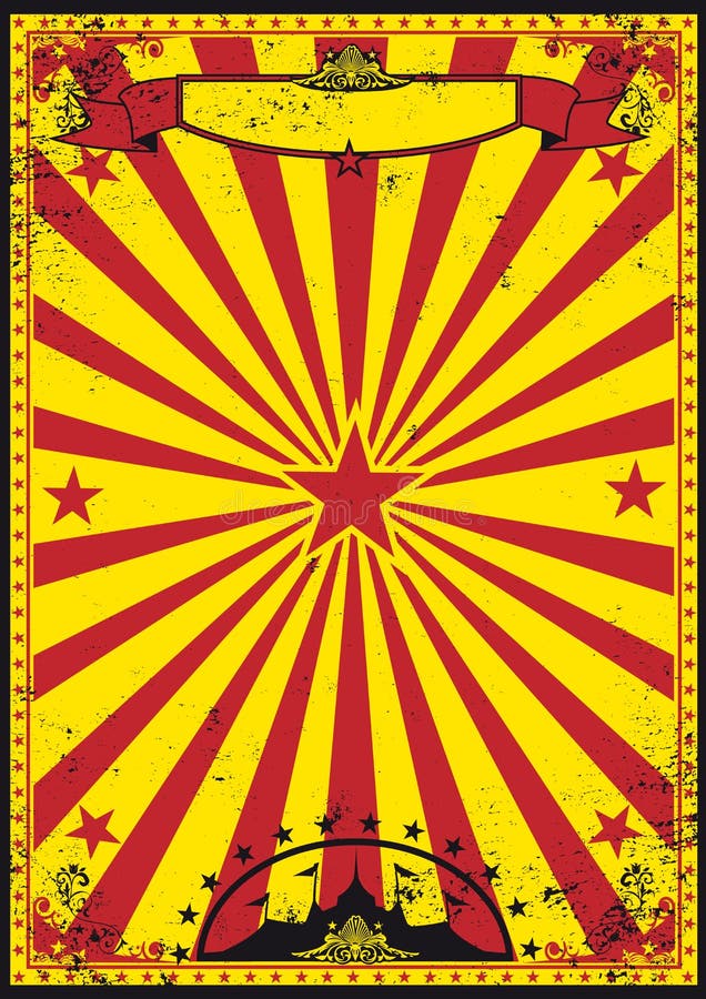 Circo retro rojo y amarillo ilustración del vector Circo retro rojo y amarillo ilustración del vector