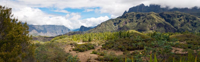 Circque de Mafate landscape royalty free stock photo Circque de Mafate landscape royalty free stock photo