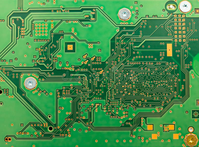Circuit board abstract with green color